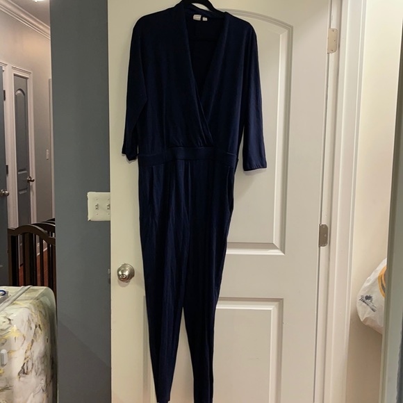 Gap blue long sleeve cotton jumpsuit - Picture 1 of 6